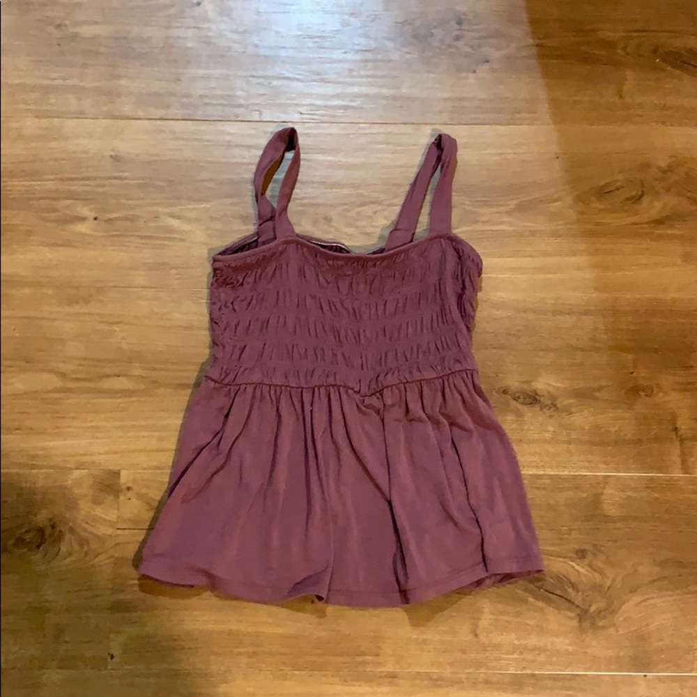 maroon tight top flowy bottom tank top